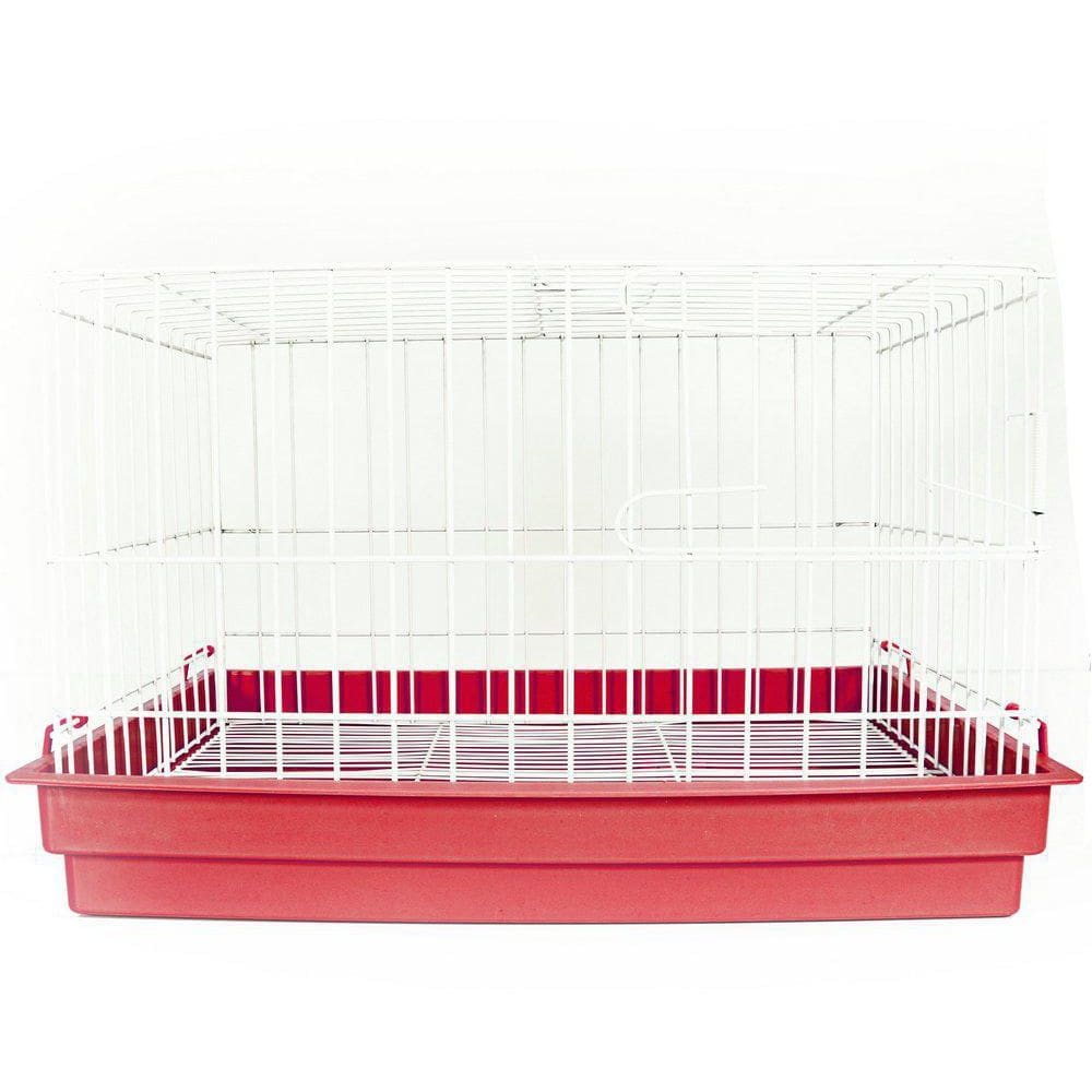 Gaiola Mini Coelho Contrera Com Bandeja Plastica Vermelha