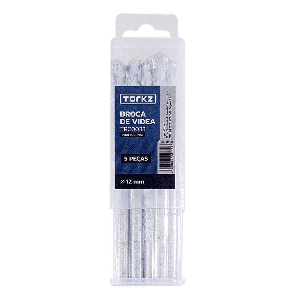 Broca Videa Torkz TRC0033, 12 mm - 5 Peças