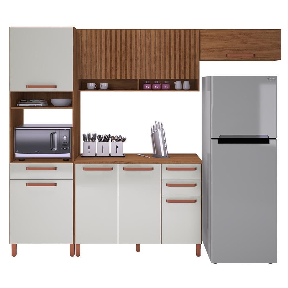 Cozinha Modulada Monza 4 Peças com Torre Quente 1 Forno - Indékes
