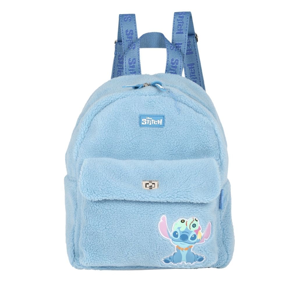 Mochila Plush Peluciado Stitch Feminina Moderna Casual