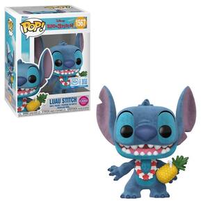 Boneco Funko Pop Disney Lilo & Stitch Luau Stitch Flocked