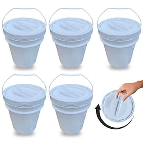 Balde Tampa Rosca Para Pintar - Kit 5 Pçs
