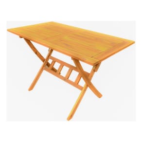 Mesa De Madeira Dobravel Jardim Varanda 120x70cm - 6 Pessoas
