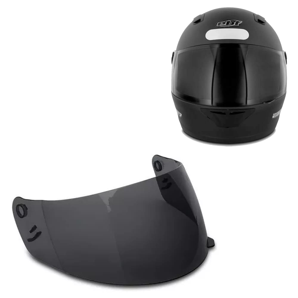 Viseira Capacete Ebf New 7 Com Furo 2019 Fumê - Polivisor