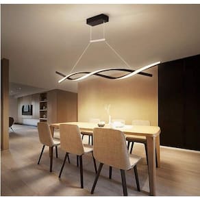 Pendente Espiral Led Infinito Dna Mesa Jantar Bancada Ilha