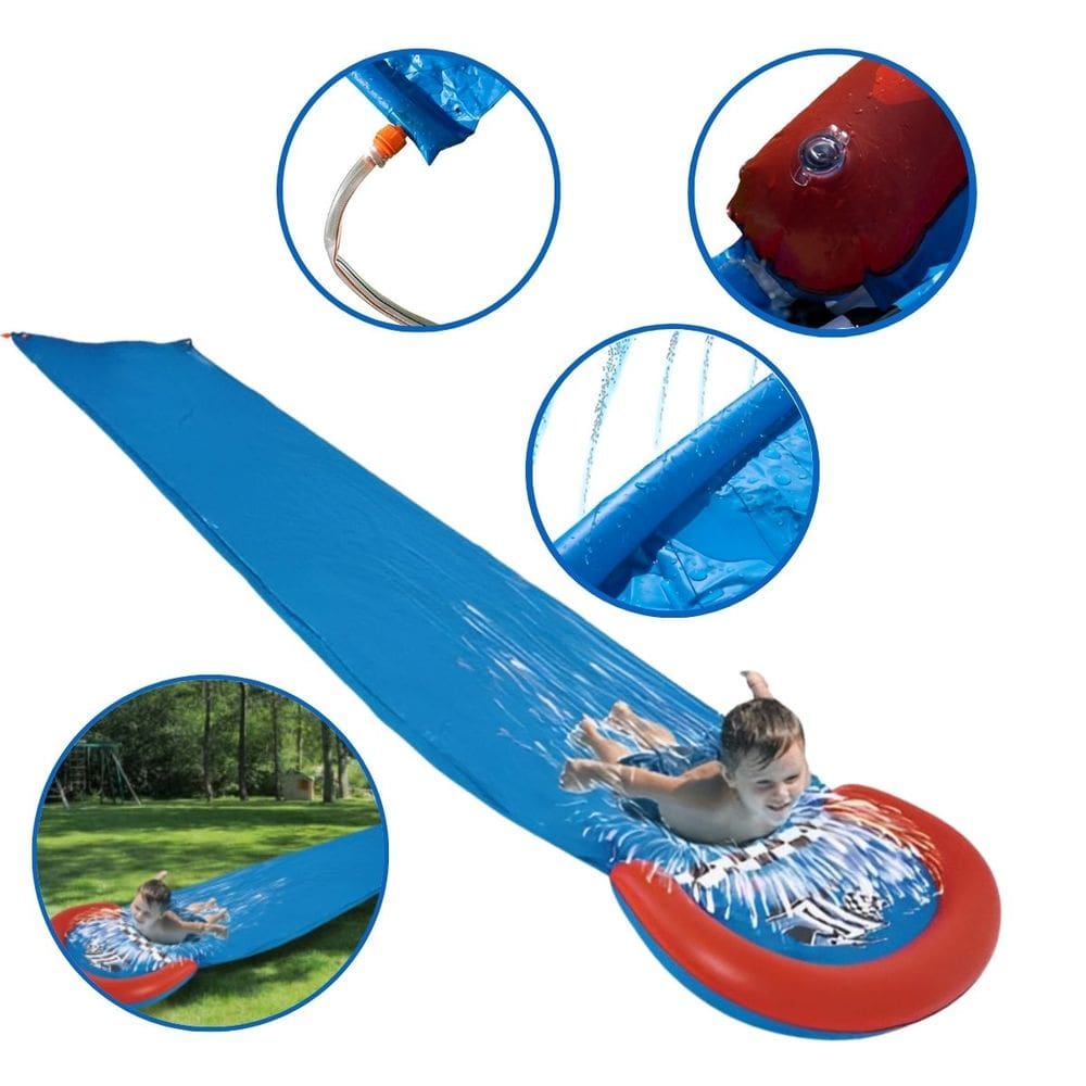 Escorregador Infantil Inflável 4.88m x 0.9m com Jato de Aguá Importway Bw323