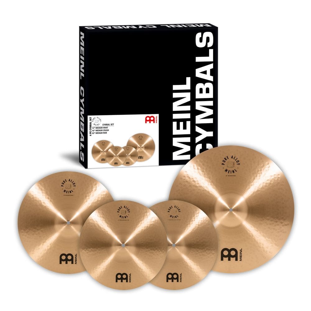 Kit de pratos de bateria Meinl Pure Alloy 14" 16" e 20"