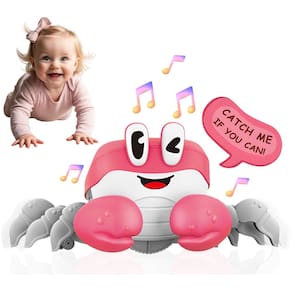 Brinquedo Tummy Time BEKIOLE Crawling Crab Baby 0 meses ou mais rosa