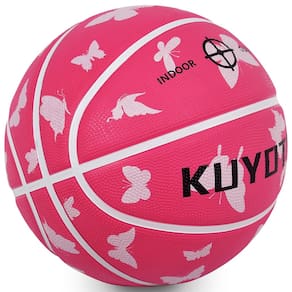 Borboleta rosa de basquete KUYOTQ tamanho 4 para crianças 25,5 cm