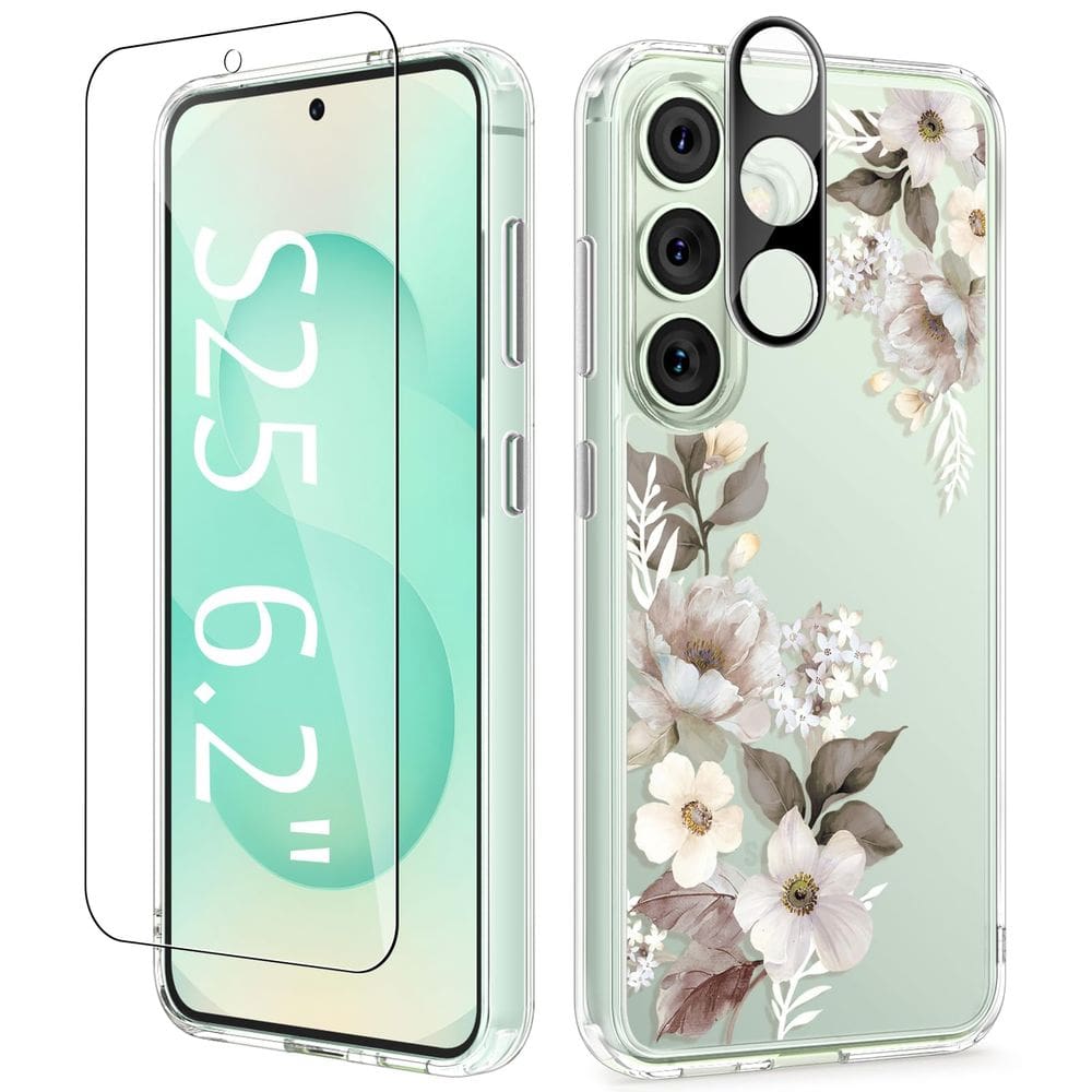 Capa de telefone GVIEWIN para Samsung Galaxy S25 com protetor de tela