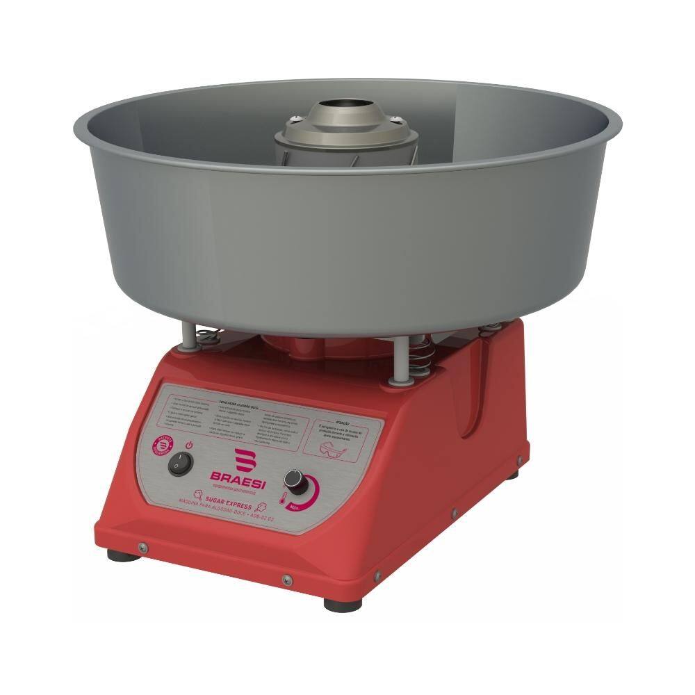 Máquina Industrial De Algodão Doce Vermelho Bivolt ADB-02 Braesi
