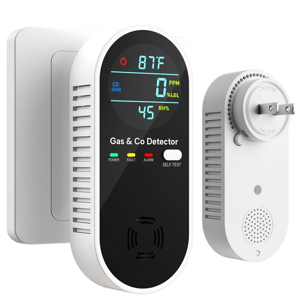 Detector de vazamento de gás e detector de monóxido de carbono NICGOL 4 em 1