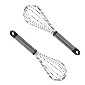 Kit 2 Batedores De Ovos E Massas Aço Inox Fouet Pequeno 21Cm