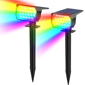 Refletores solares Tadyreal Solar Color Changing RGB (pacote com 2)