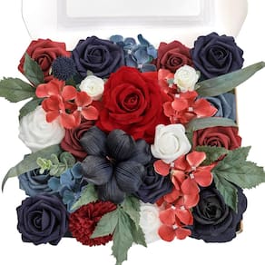 Flores artificiais TINGE TIME Combo Mix Silk Navy Blue Roses