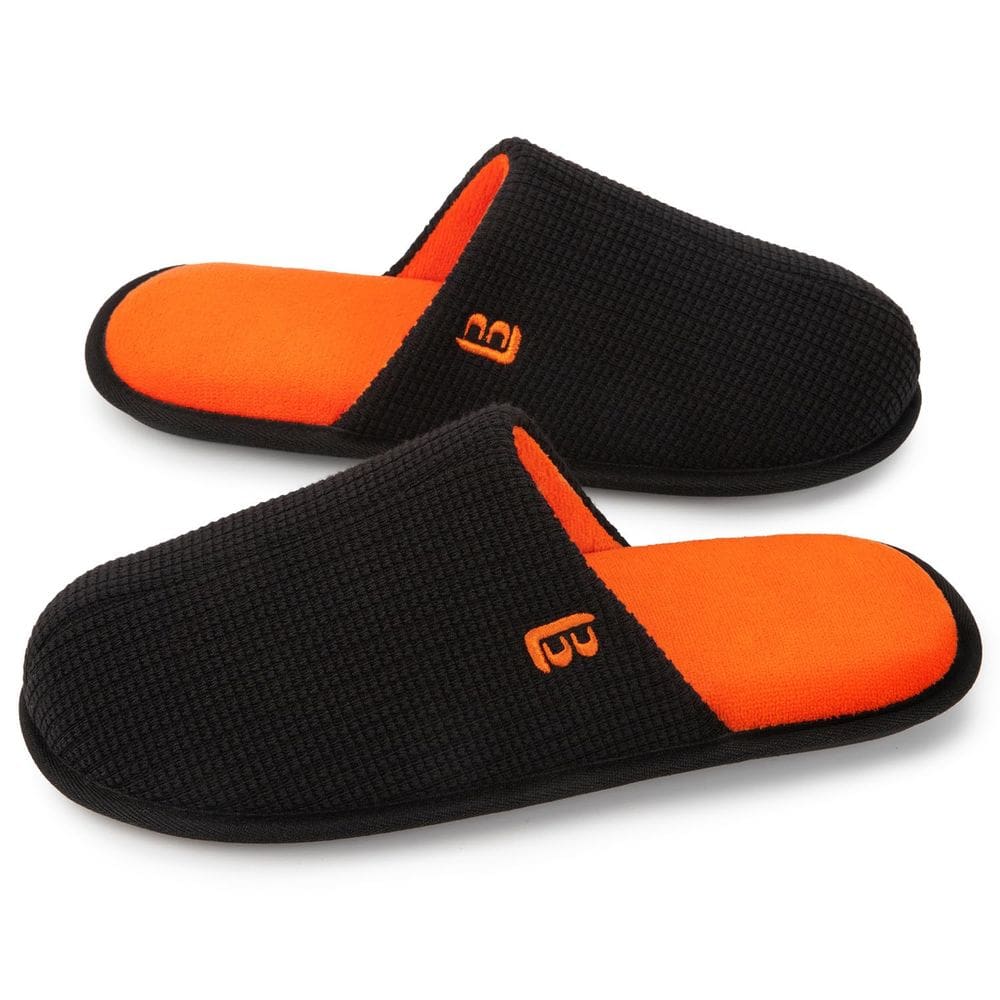 Chinelos domésticos LongBay Comfy Knit Scuff Memory Foam Laranja