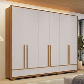 Guarda Roupa Casal com Pés 6 Portas 3 Gavetas NT 6035 Notável Móveis