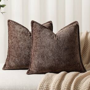 Capas de almofada DEZENE Chocolate Brown 40x40cm Pacote com 2