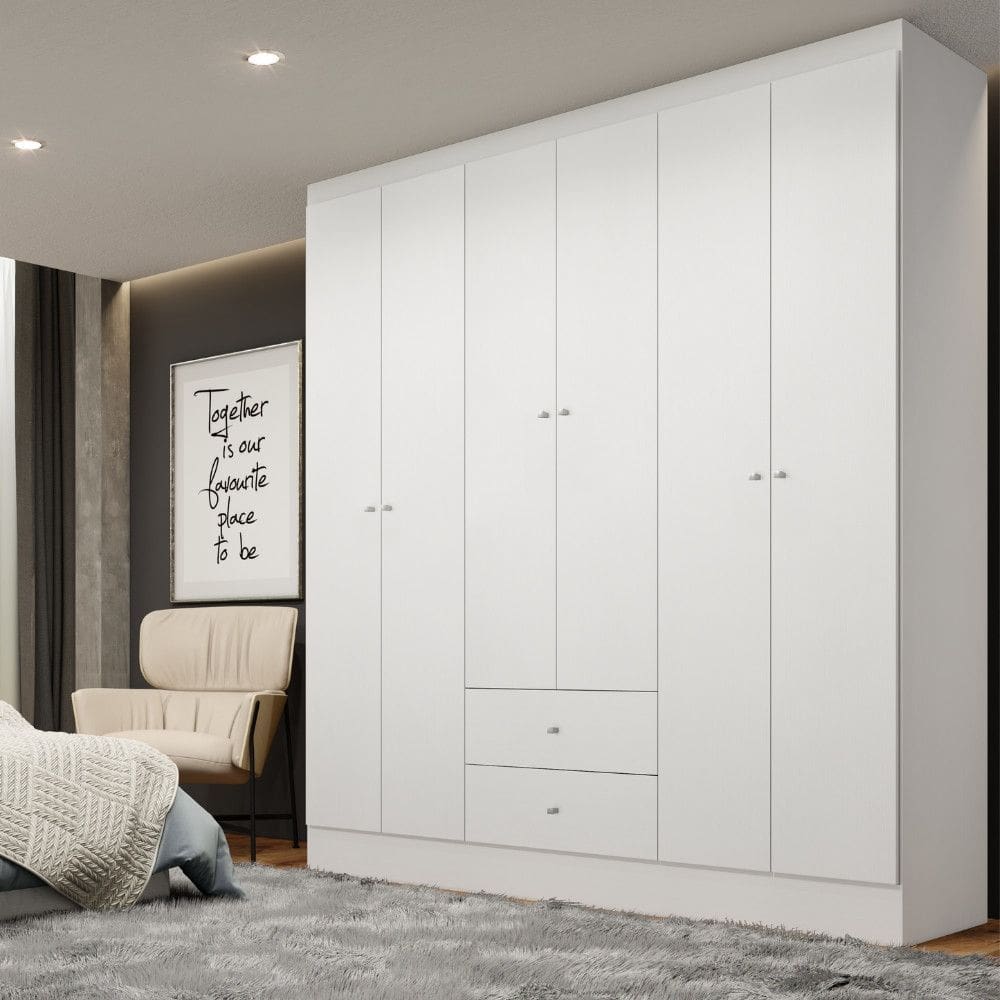 Guarda Roupa Casal Flex 6 Portas 2 Gavetas Astro THB