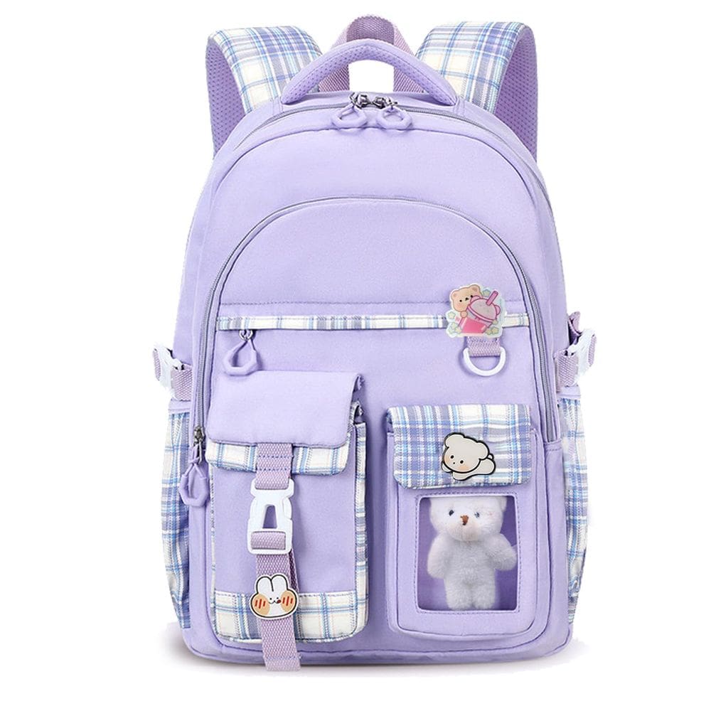 Mochila PRLINJSK Girls Purple School 43x19x32cm com acesso