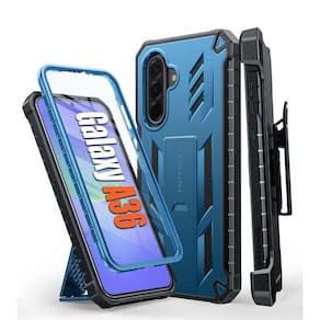 Capa de telefone FNTCASE para Samsung Galaxy A36-5G com suporte azul