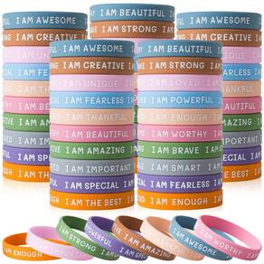 Pulseiras de silicone KUCLIN Students Inspirational 100 unidades