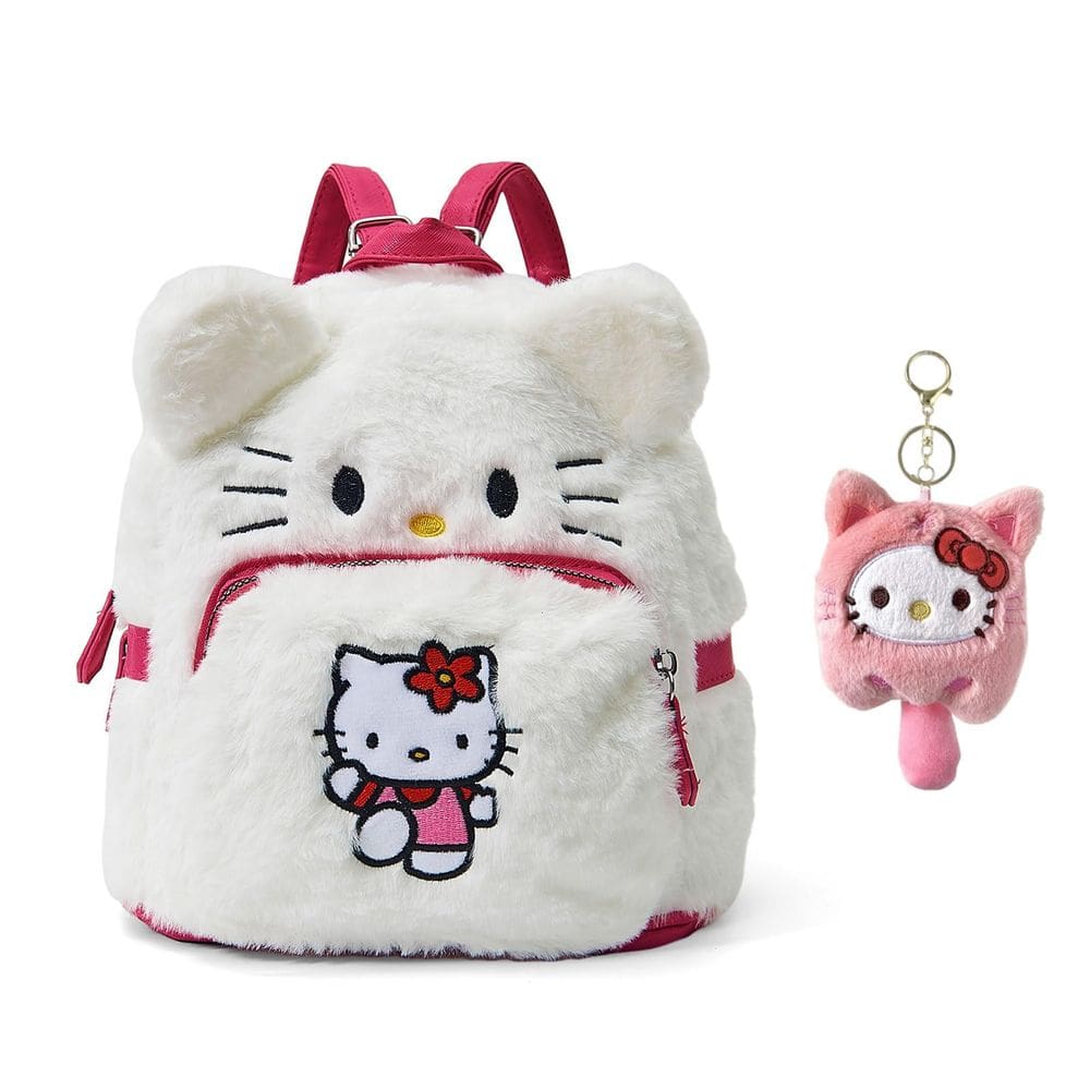 Mochila de pelúcia FGY Cute Cartoon com alça dupla para mulheres