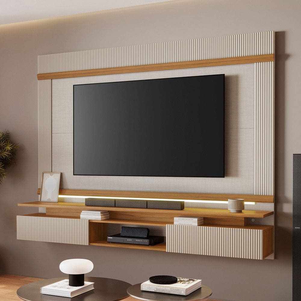 Painel Canelado para TV até 70 Polegadas com LED 2 Portas NT 1370 Notável Móveis