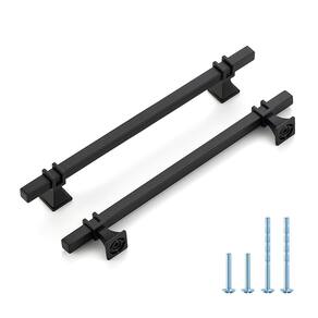 Alças de gabinete HOME EDIT, pacote com 5, 19,2 cm, quadradas pretas, liga de zinco