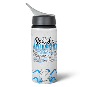 Garrafa Squeeze NK Funny Signos - Sou de Aquário - 600ml