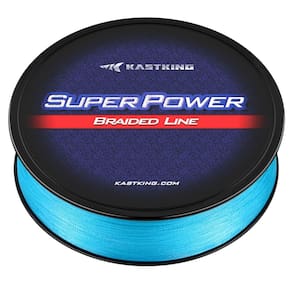 Linha de pesca KastKing Superpower Braided 65 lb/300 m+25 m azul celeste