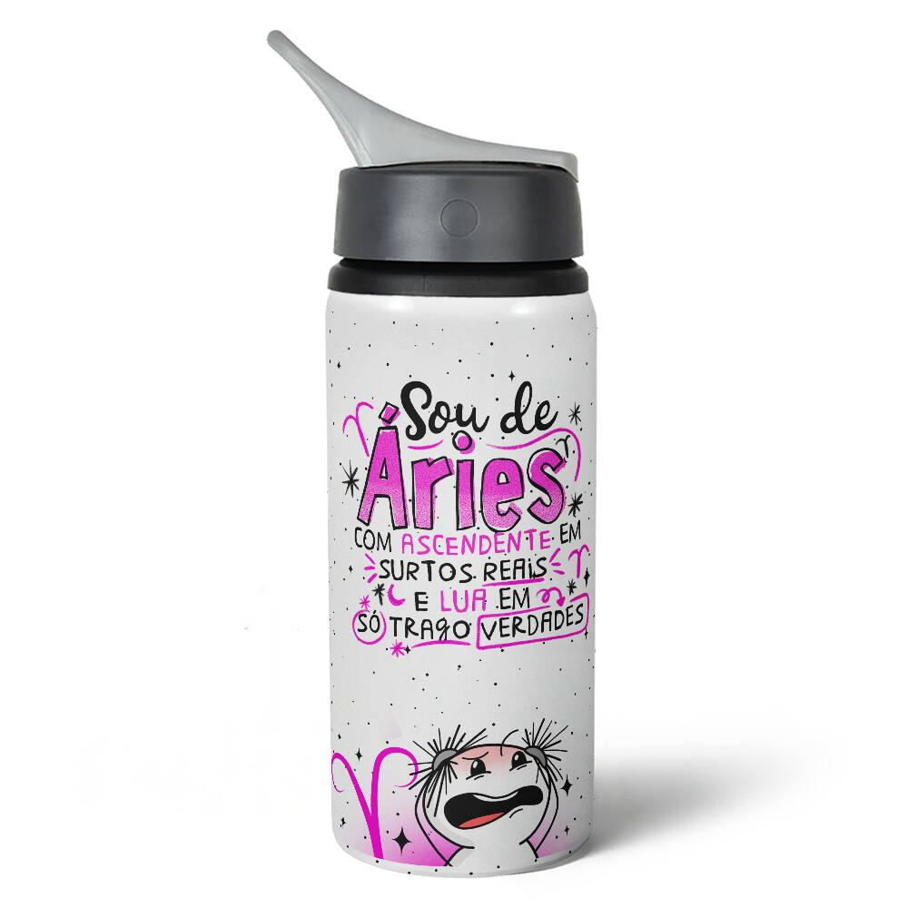 Garrafa Squeeze NK Funny Signos - Sou de Áries - 600ml