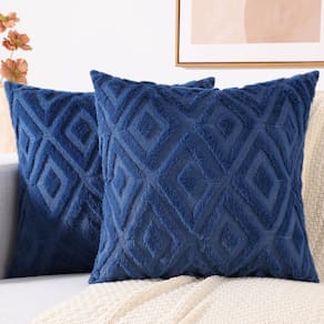 Capas de almofada DecoruHome 24x24cm, conjunto de 2 lã sintética de pelúcia macia