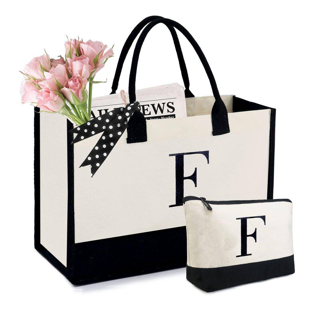 Sacola BeeGreen Canvas para mulheres com bolsa de cosméticos 17,2 x 8,3 x 11,8