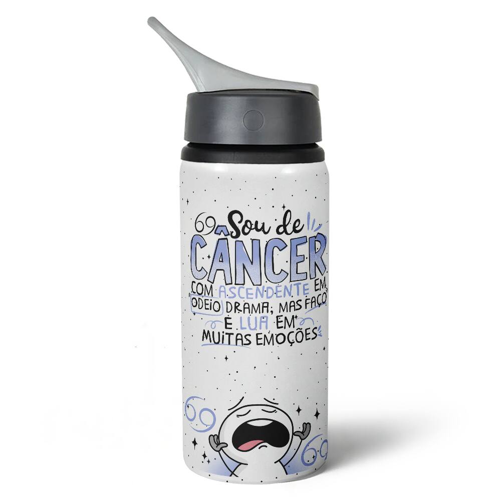 Garrafa Squeeze NK Funny Signos - Sou de Câncer - 600ml