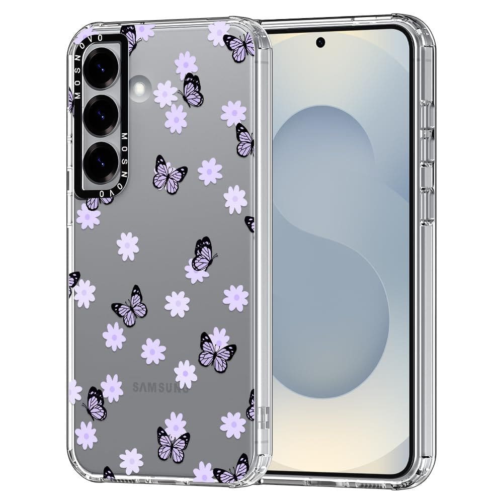 Capa de telefone MOSNOVO para Samsung Galaxy S25 Plus Lilac Butterfly