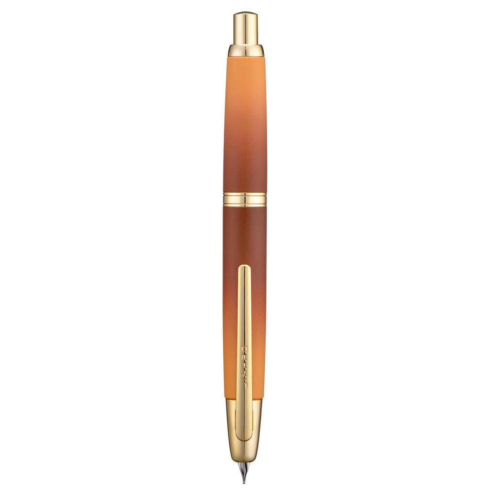 Caneta-tinteiro Jinhao 10 Press Caramel Orange com caixa extra fina
