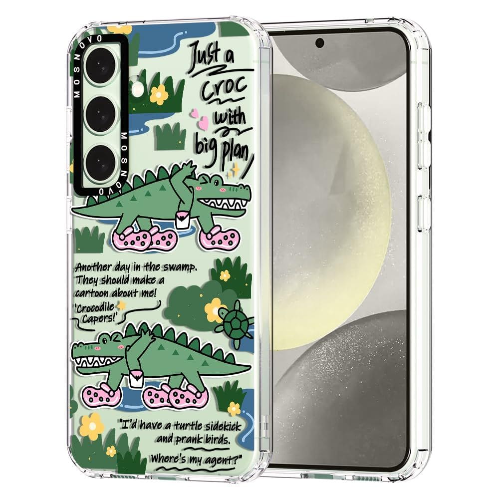 Capa de telefone MOSNOVO para Samsung Galaxy S24 Plus Croc Design