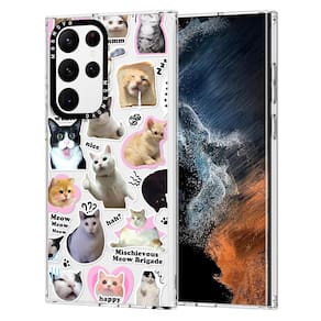 Capa de telefone MOSNOVO para Samsung Galaxy S22 Ultra Cat Brigade