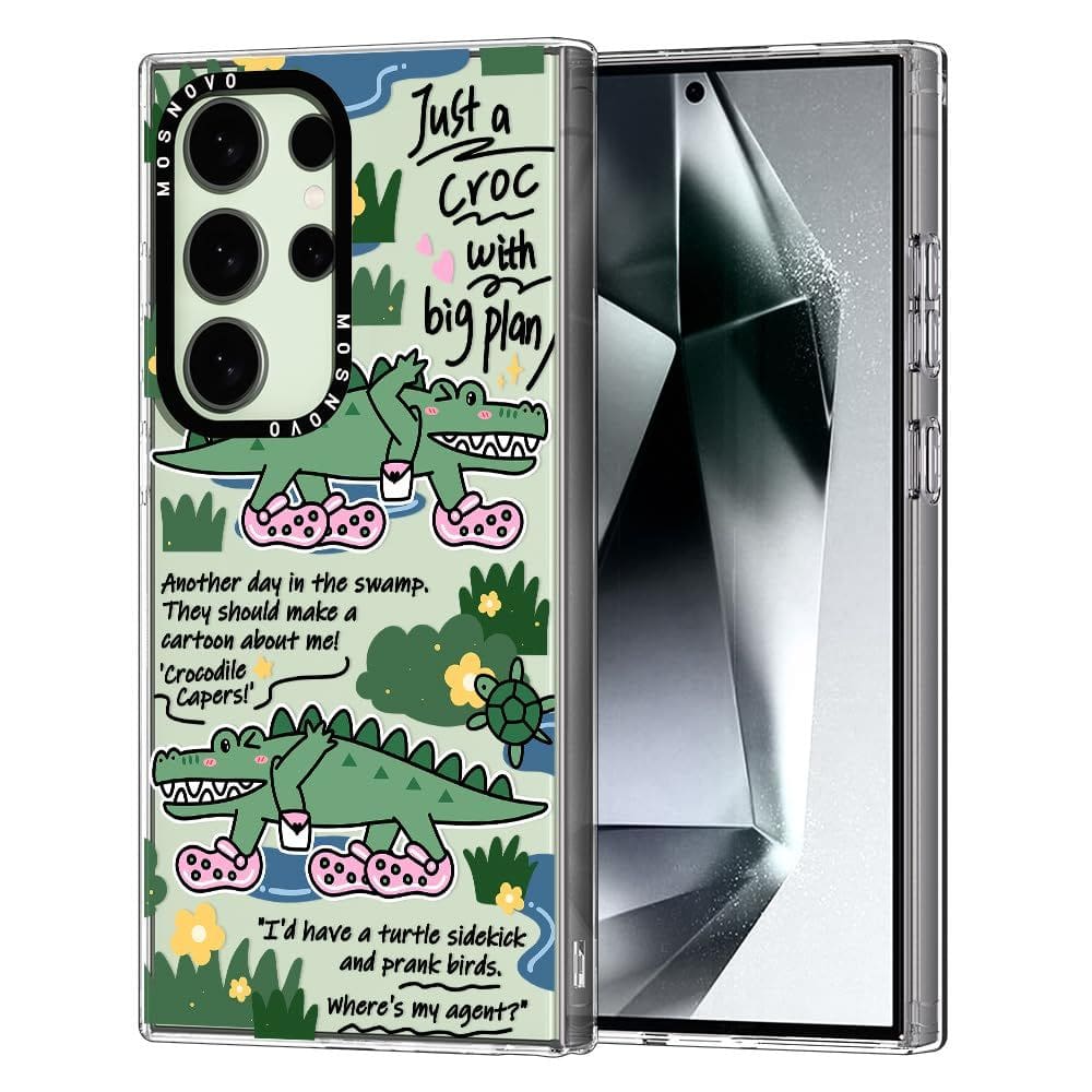 Capa de telefone MOSNOVO para Samsung Galaxy S24 Ultra Croc Design