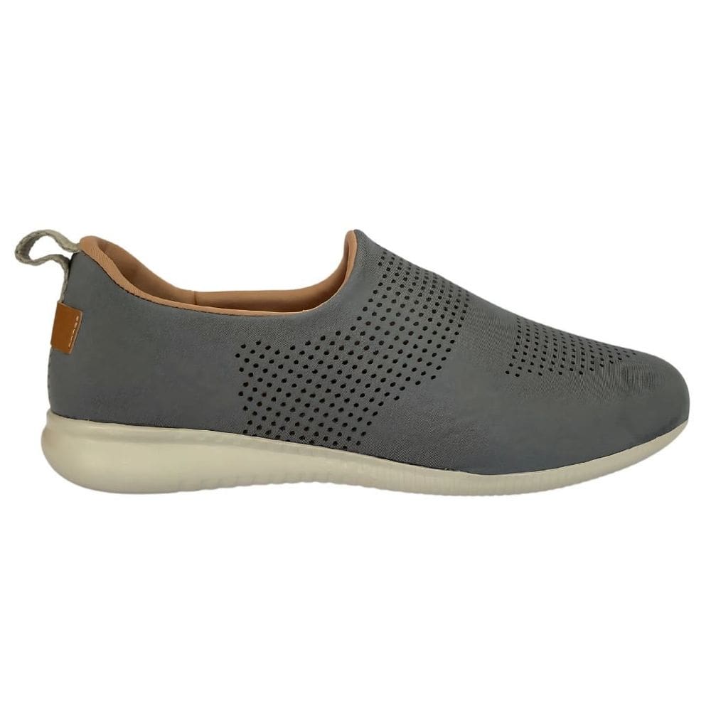 Tênis Usaflex AF0607 Feminino Grafite tecido confortável sem cadarço