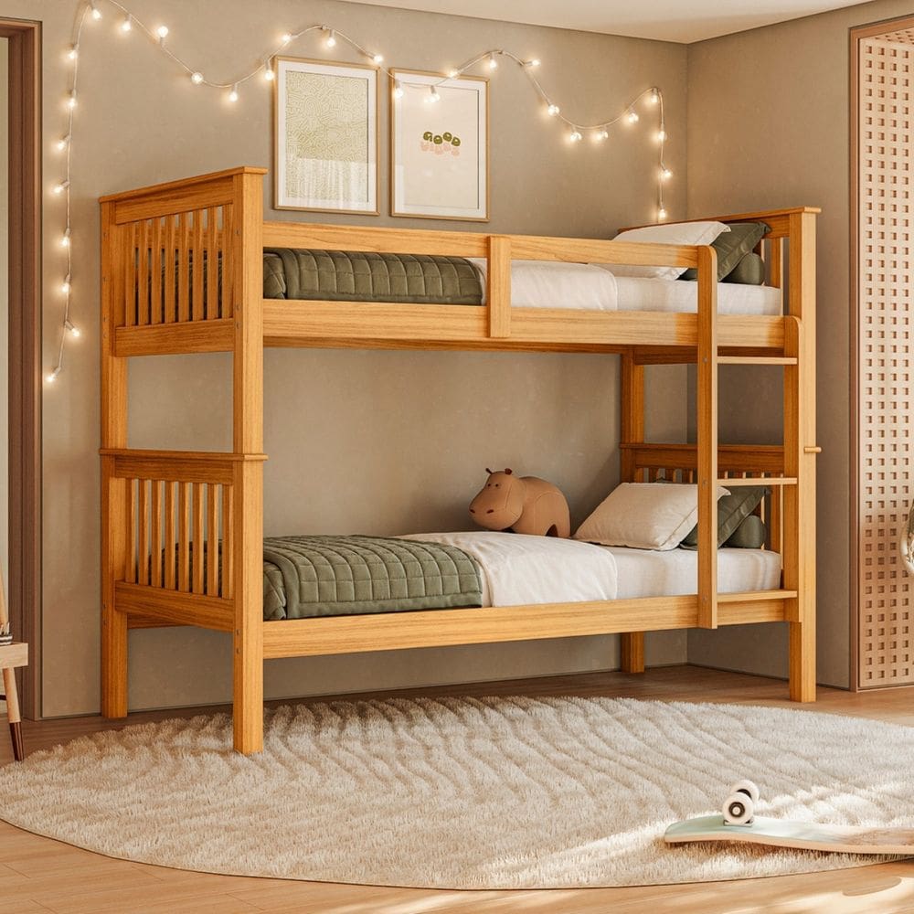 Beliche Solteiro De Madeira Cama Dupla Woodstore