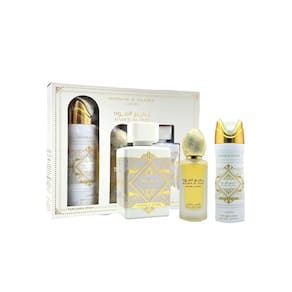 Conjunto de perfumes Lattafa Bade`e Al Oud Honor & Glory, 3 unidades para mulher