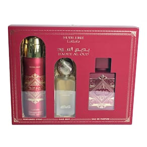 Conjunto de perfumes Lattafa Bade`e Al Oud Sublime para homens, 3 unidades