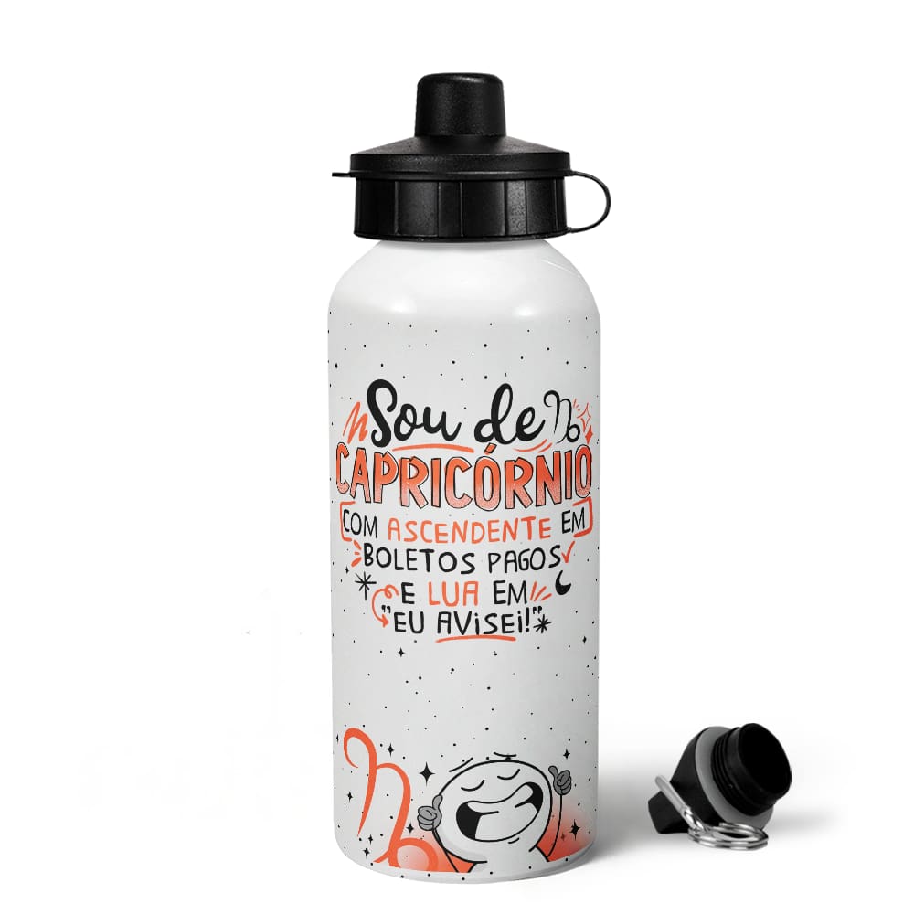 Garrafa Squeeze MQ Funny Signos - Sou de Capricórnio - 600ml