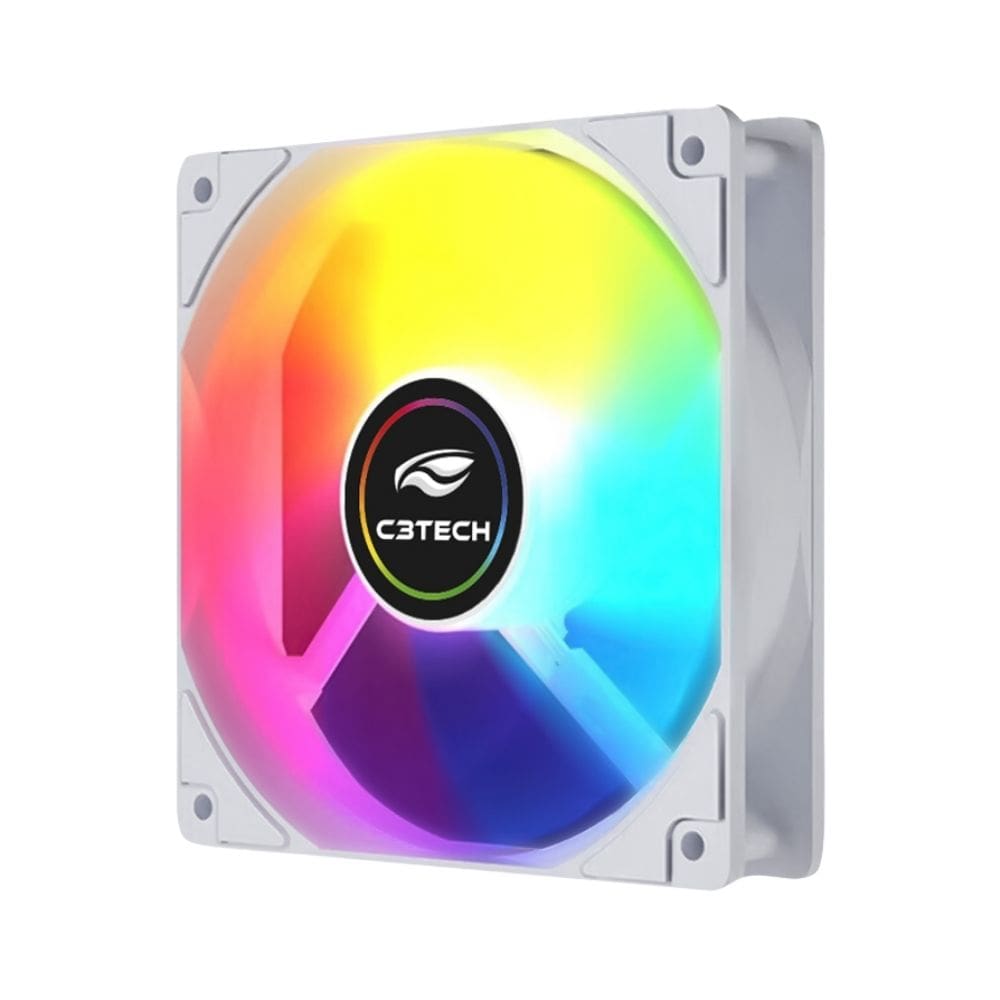 Cooler Para Gabinete, F9-L260WH, C3TECH, 12CM, ARGB - Branco