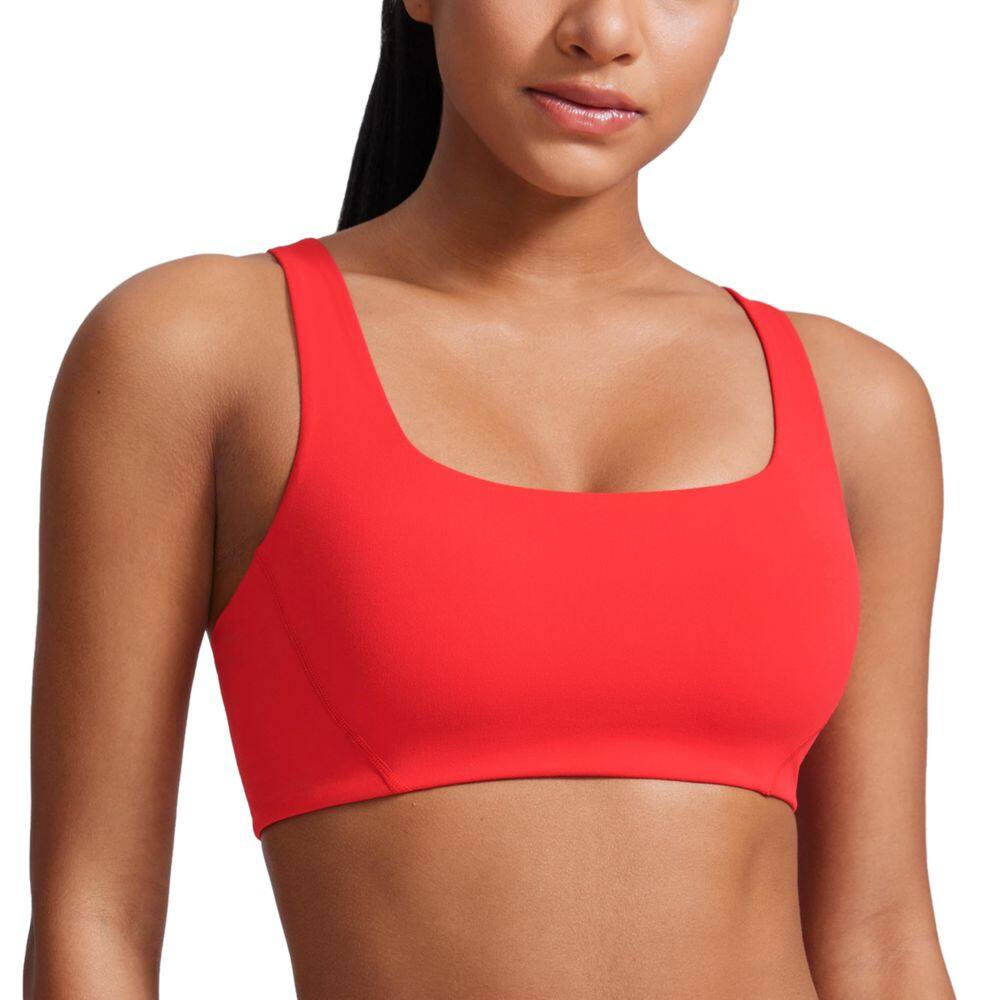 Sutiã esportivo CRZ YOGA Butterlift com forro duplo vermelho escuro pequeno