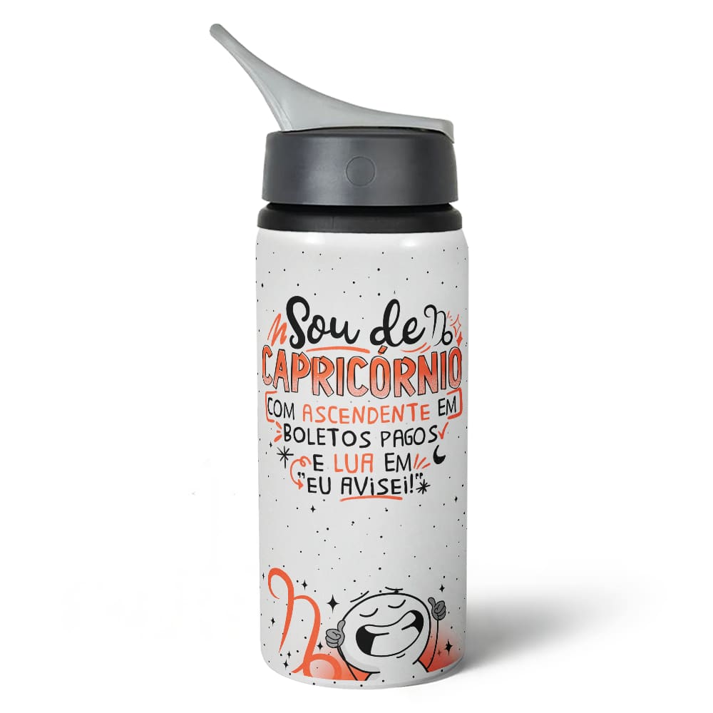 Garrafa Squeeze NK Funny Signos - Sou de Capricórnio - 600ml