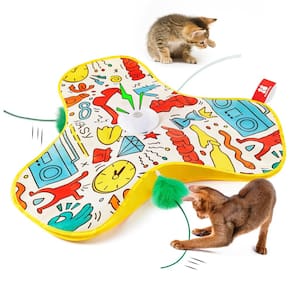 Brinquedo de penas de gato Potaroma Interactive com penas em movimento