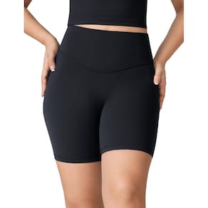 Shorts de treino para motociclistas UNISSU Hugcurve High Waist Yoga pretos XL